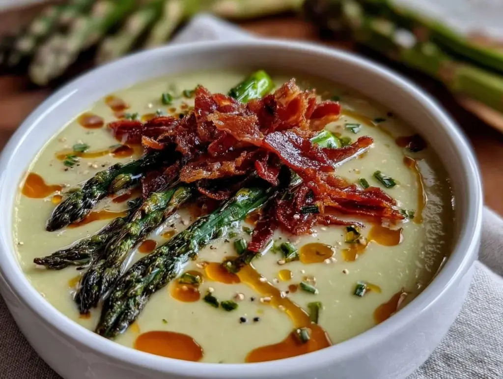 creamy asparagus soup - featured image