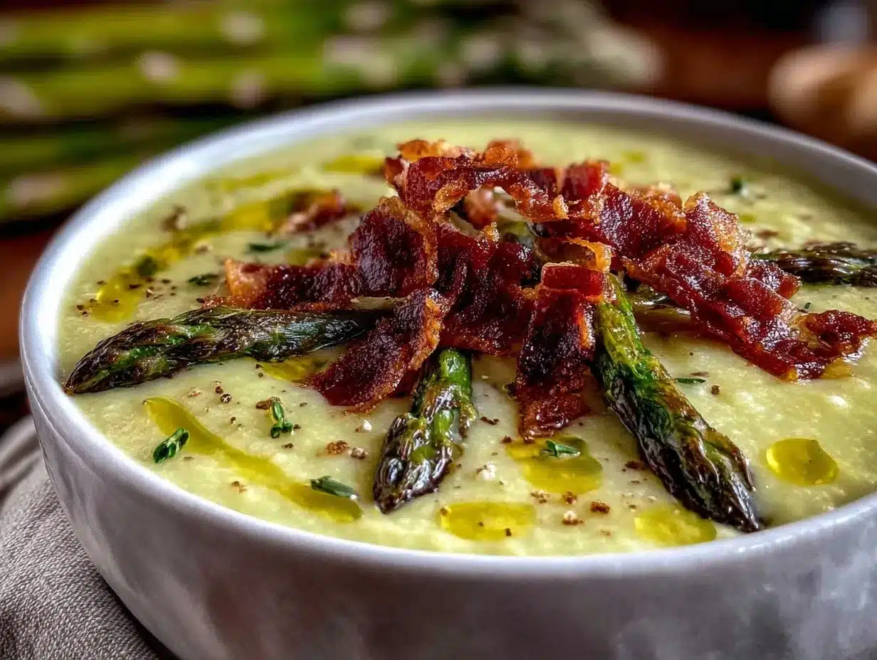 creamy asparagus soup preparation steps