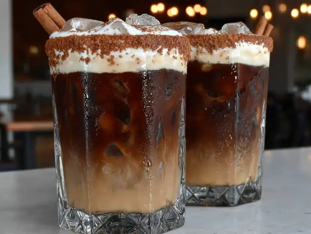 creamy ballerina cappuccino iced latte - featured image