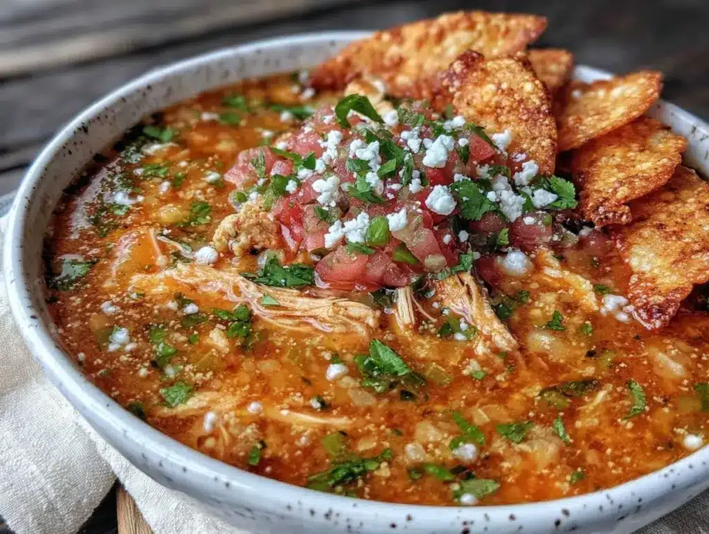 creamy chicken tortilla soup - featured image