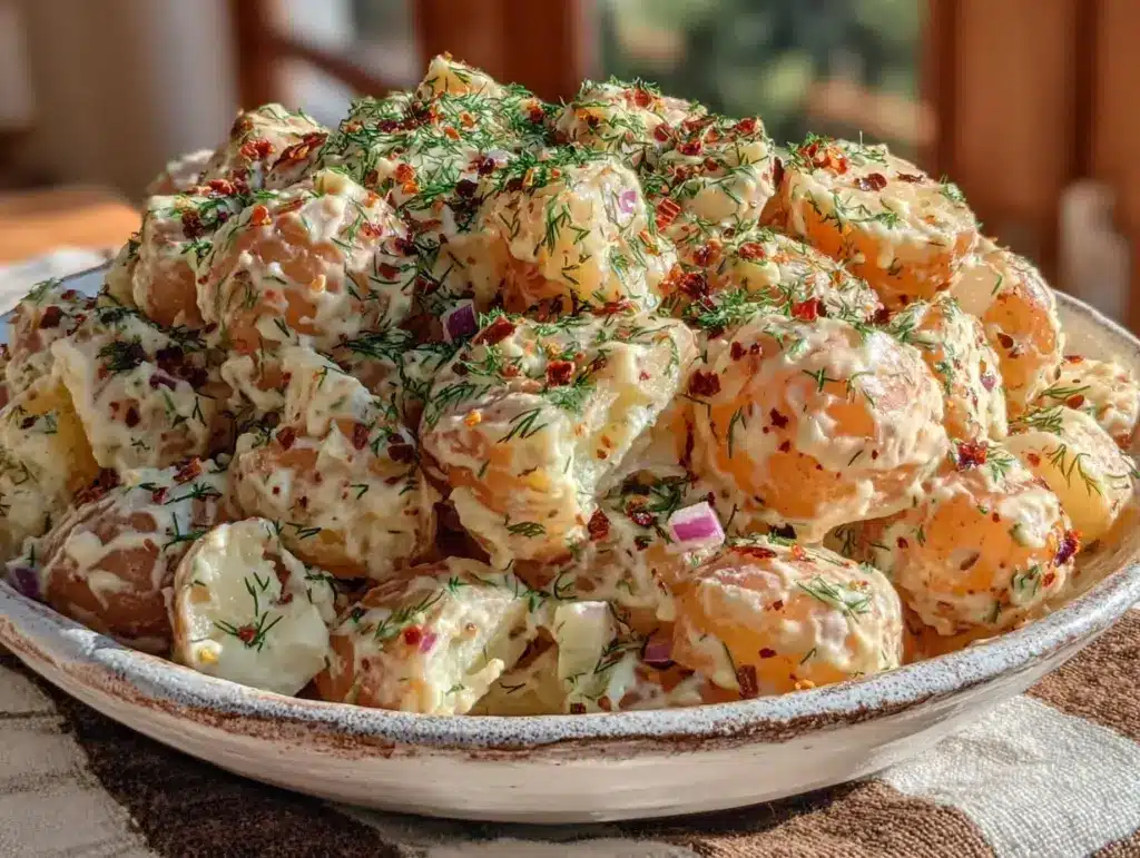 creamy classic potato salad - featured image