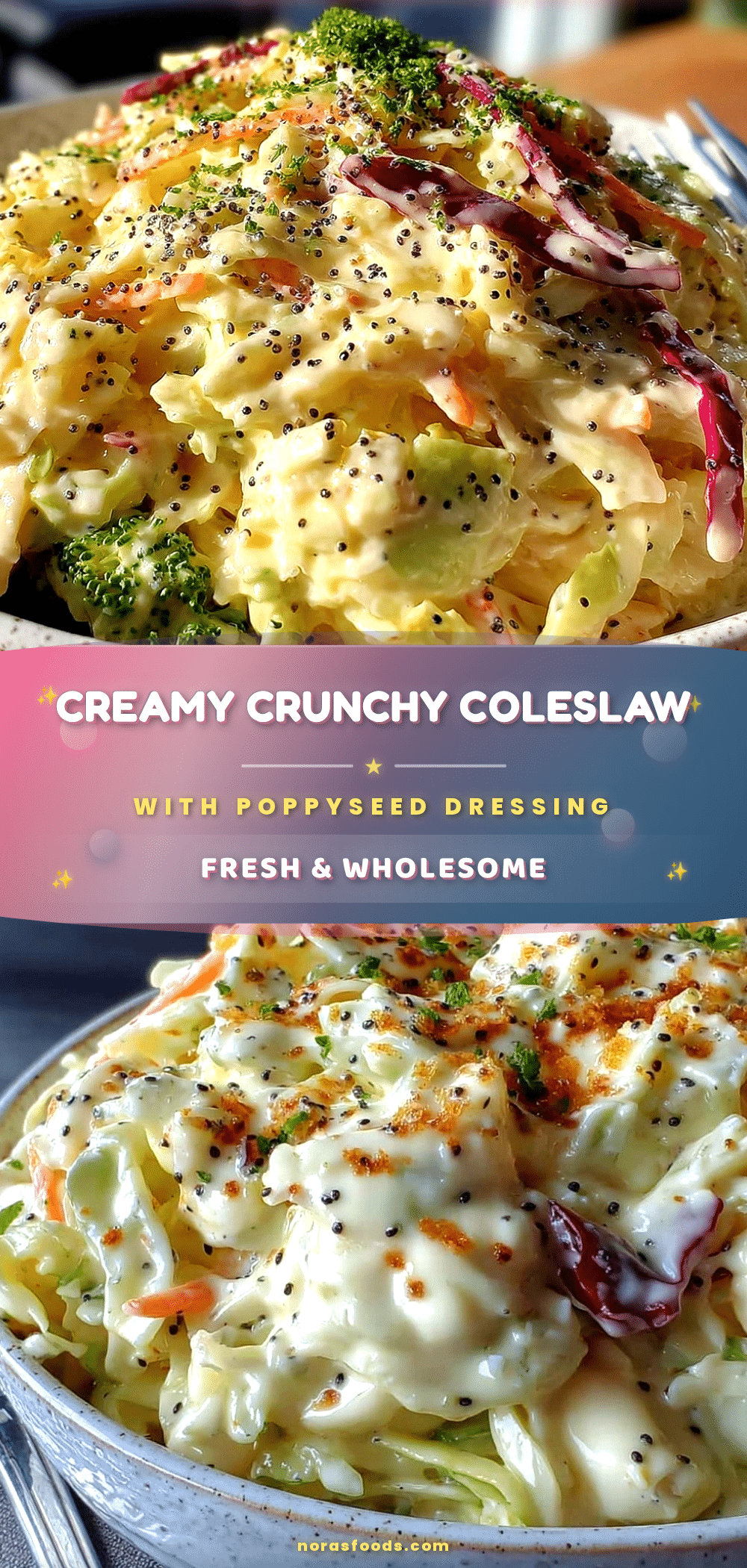 creamy coleslaw with poppyseed dressing recipe