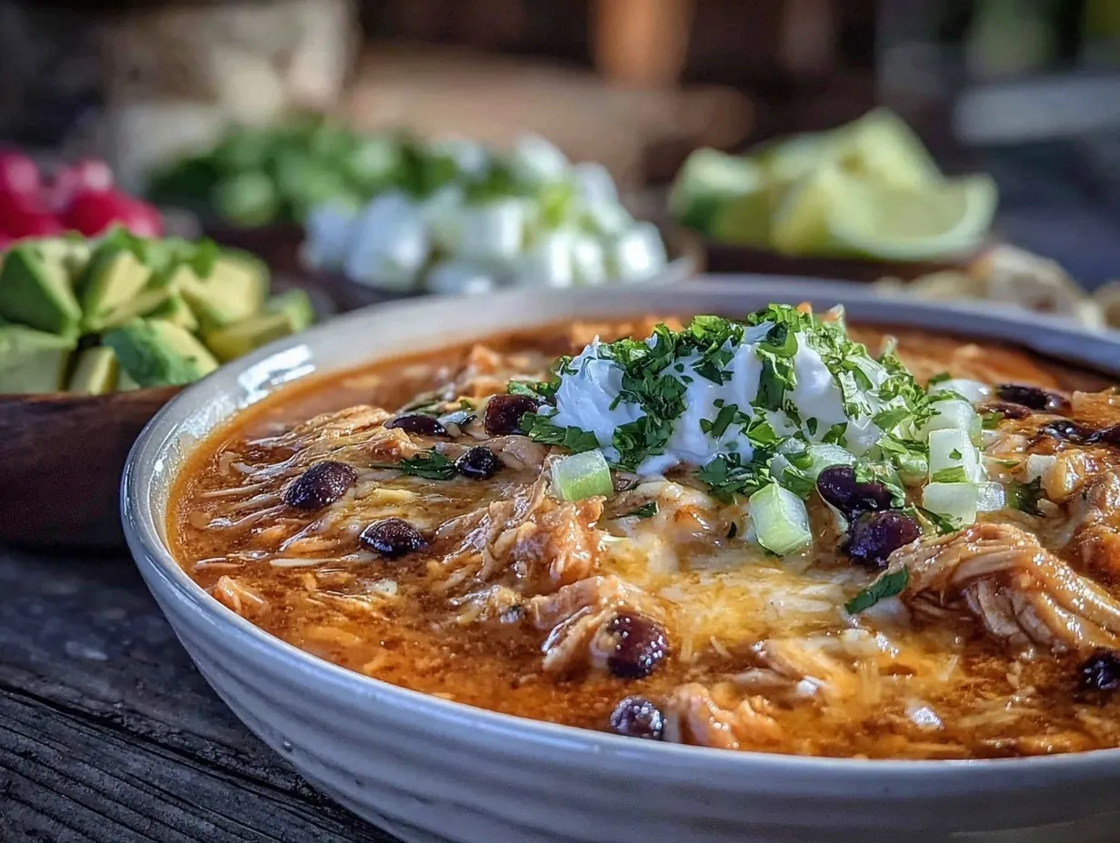 creamy crockpot chicken enchilada soup preparation steps