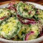creamy cucumber dill salad - featured image