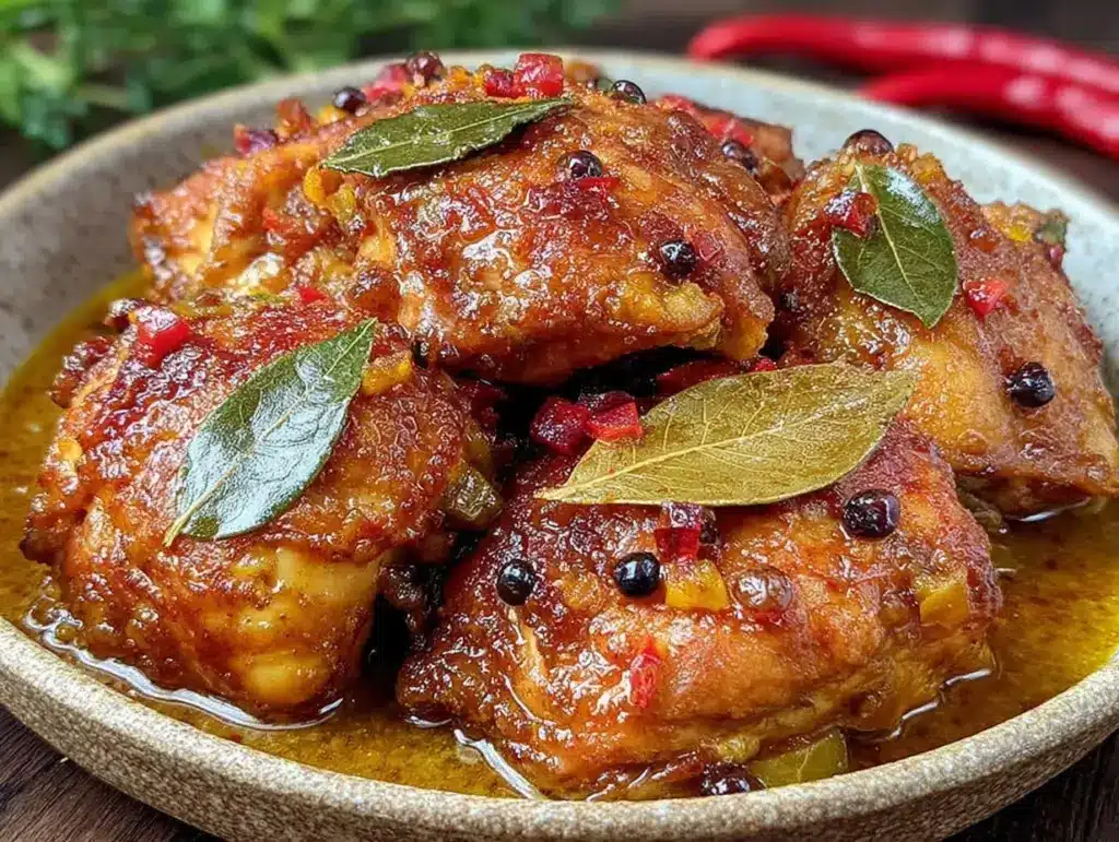 creamy Filipino chicken adobo - featured image