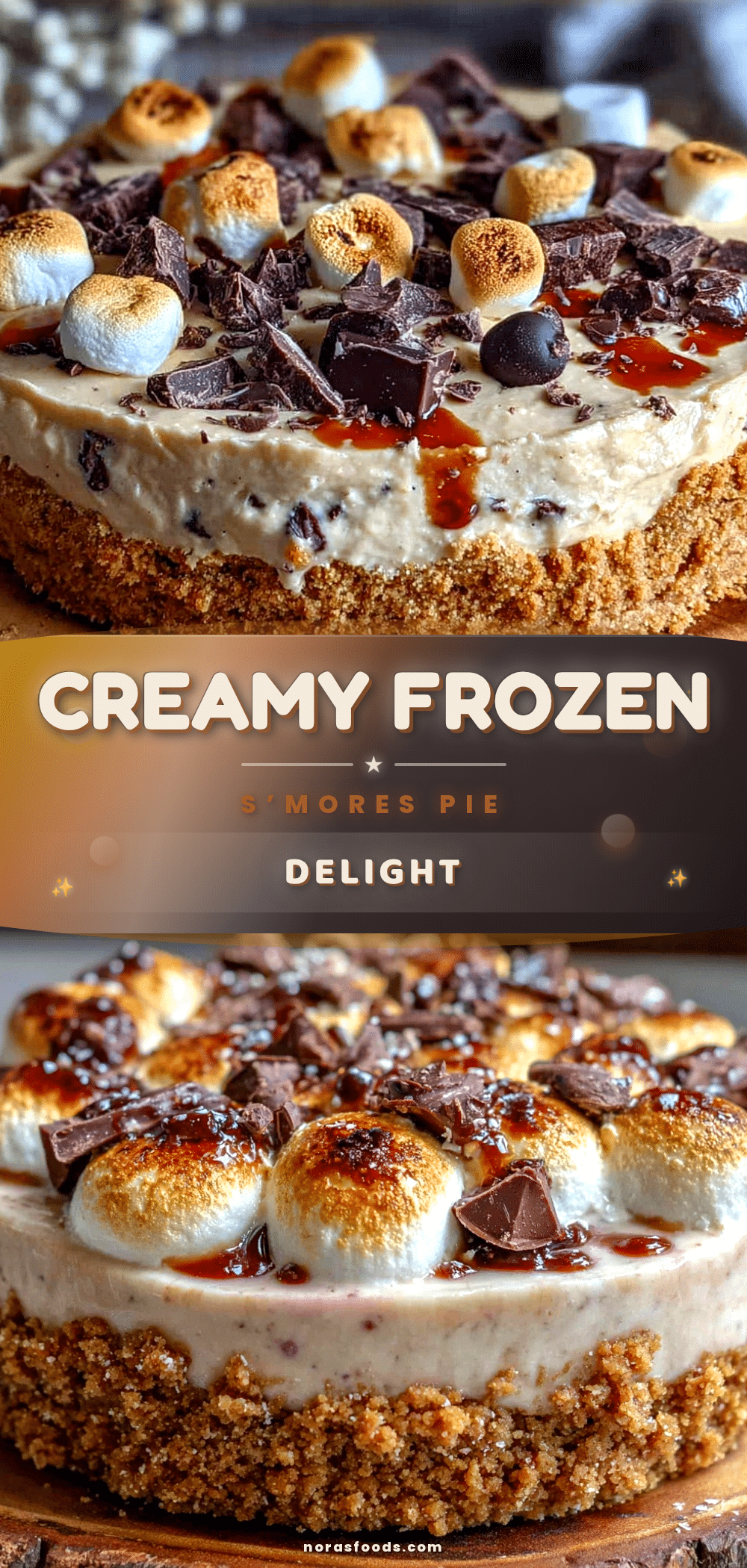 creamy frozen s’mores pie recipe