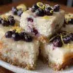 Creamy Lemon Blueberry Cheesecake Bars - featured image