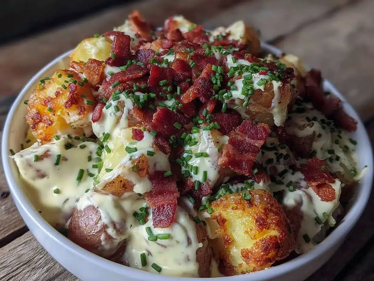 creamy loaded baked potato salad preparation steps
