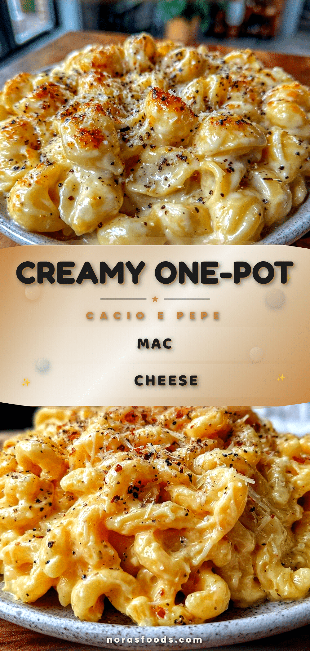 creamy one-pot cacio e pepe mac and cheese recipe