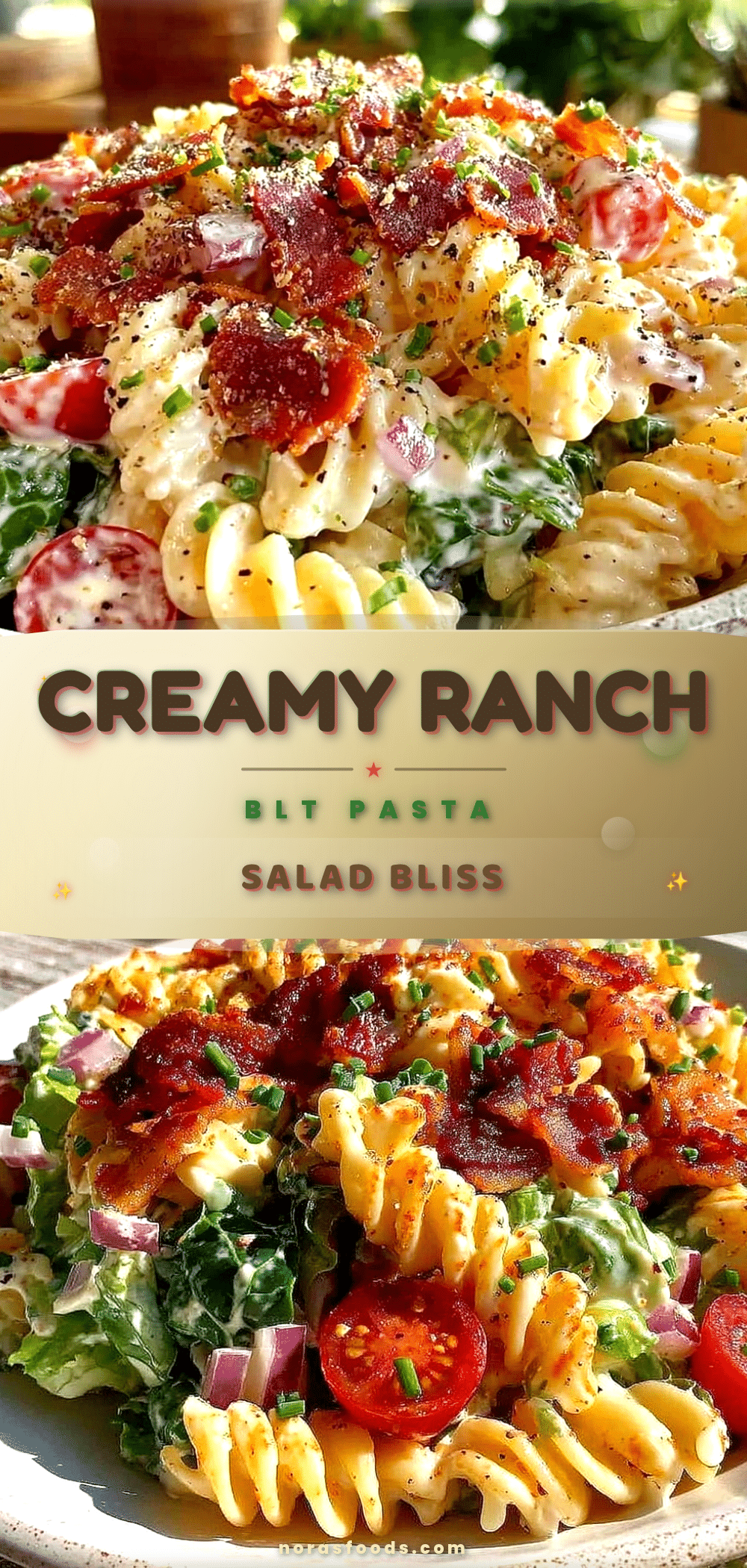 creamy ranch blt pasta salad recipe