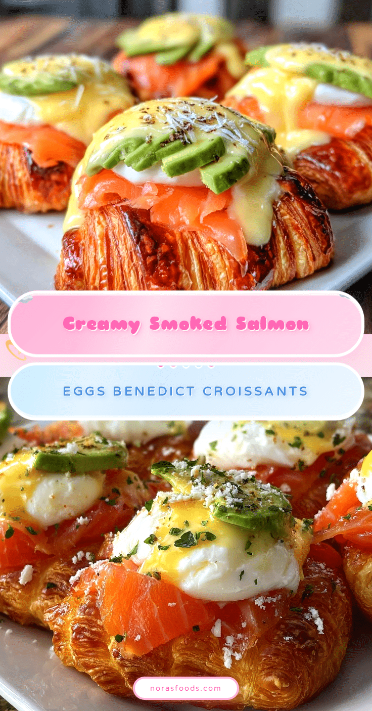 creamy smoked salmon eggs benedict croissants recipe