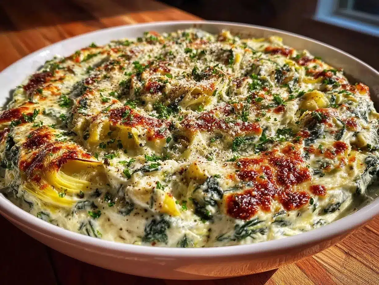 creamy spinach artichoke dip preparation steps