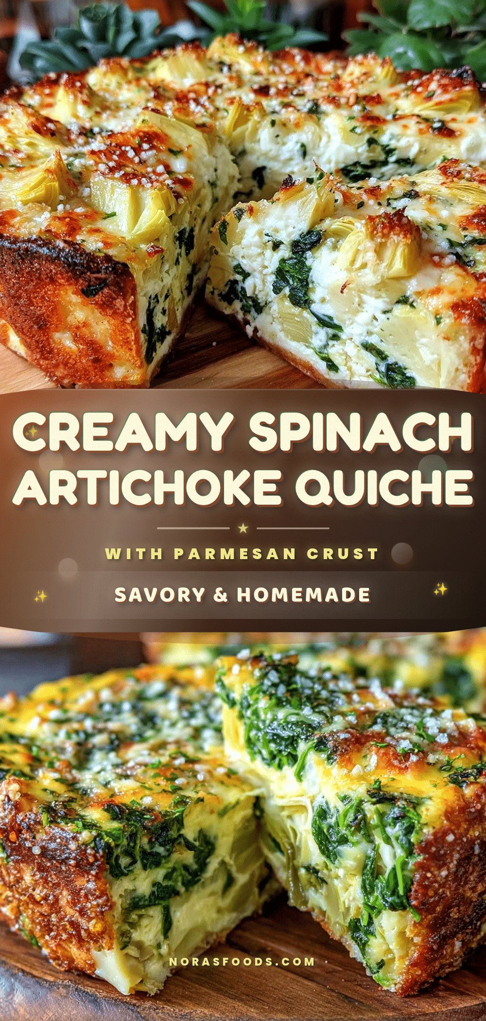creamy spinach artichoke quiche recipe