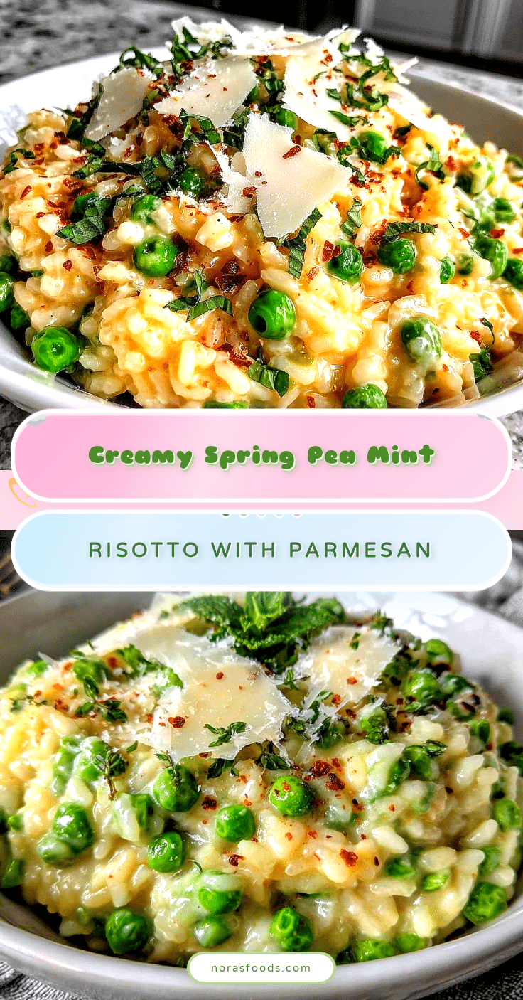 creamy spring pea and mint risotto recipe
