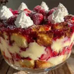 creamy strawberry cheesecake trifle bowl - featured image