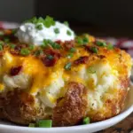 creamy twice baked potato casserole - featured image