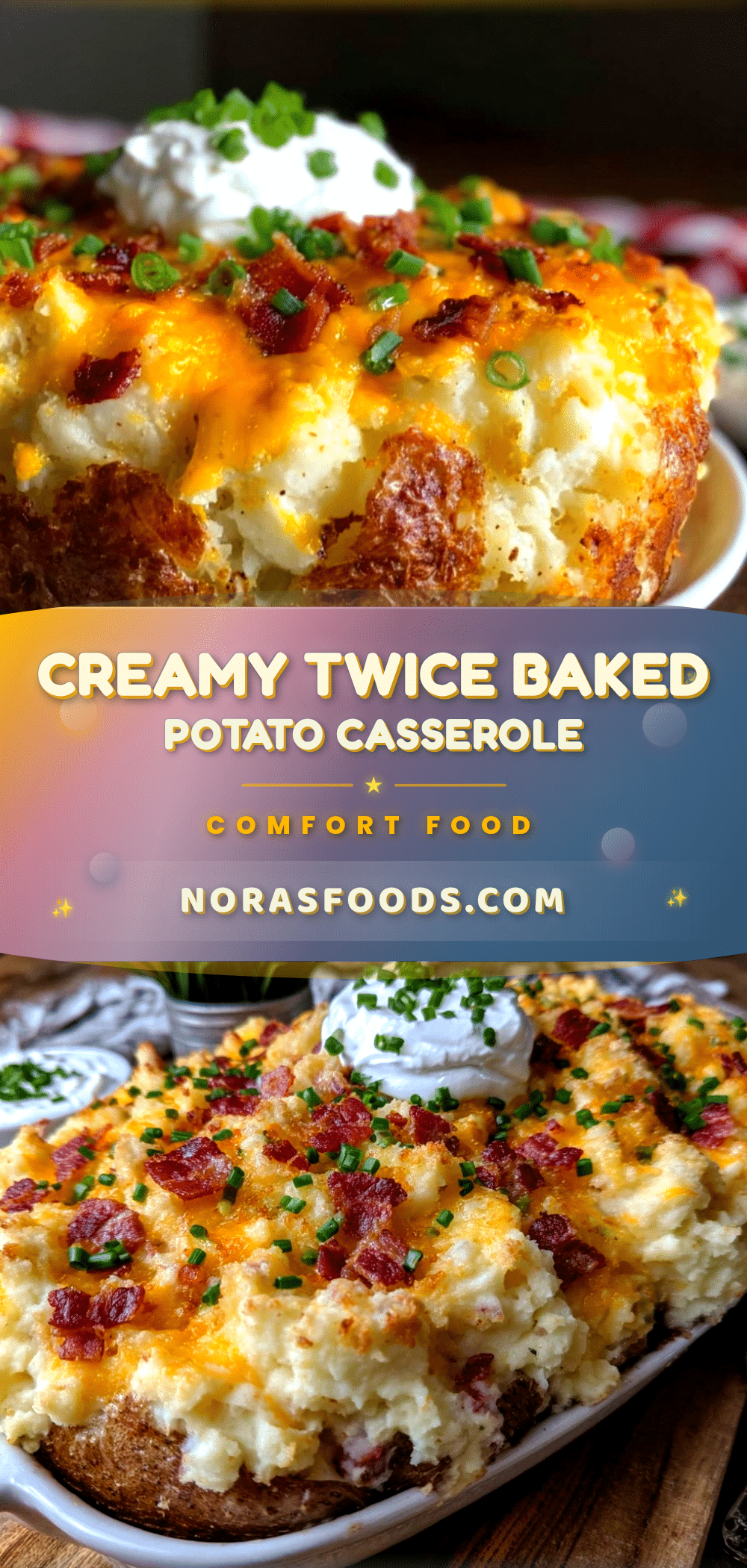 creamy twice baked potato casserole recipe