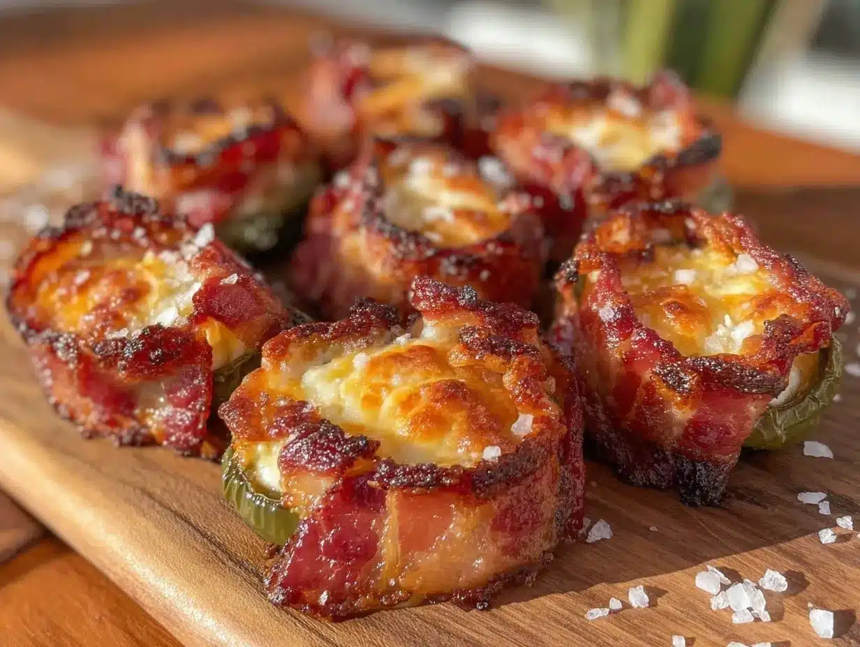 crispy air fryer bacon wrapped jalapeno poppers preparation steps