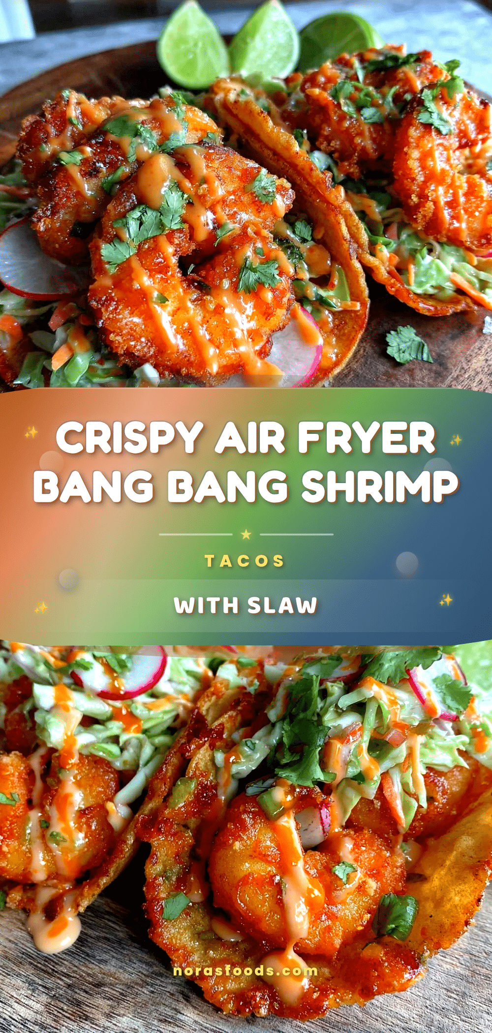 crispy air fryer bang bang shrimp tacos recipe