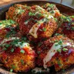crispy air fryer buffalo cauliflower bites - featured image