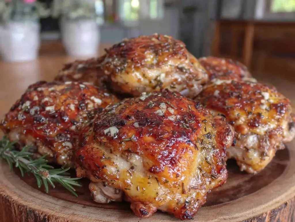 crispy air fryer chicken thighs - featured image