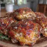 crispy air fryer chicken thighs - featured image