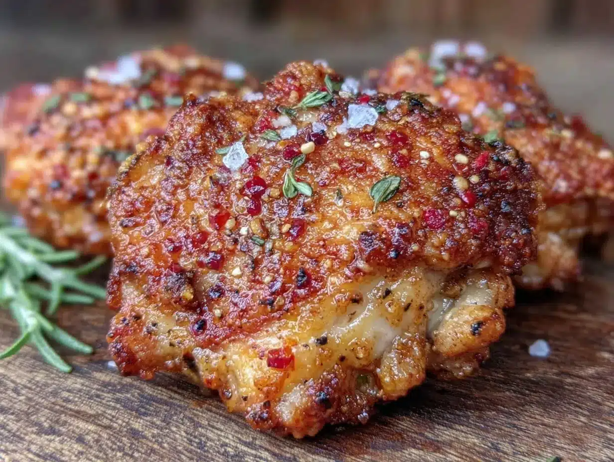 crispy air fryer chicken thighs preparation steps