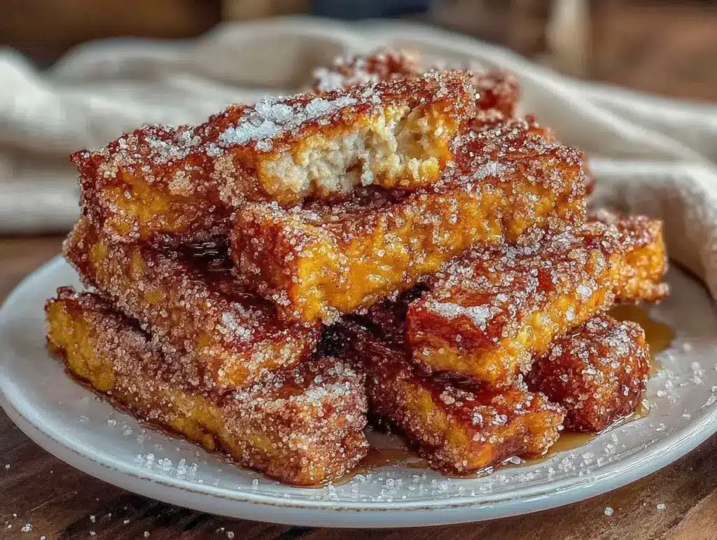 crispy air fryer french toast sticks - featured image