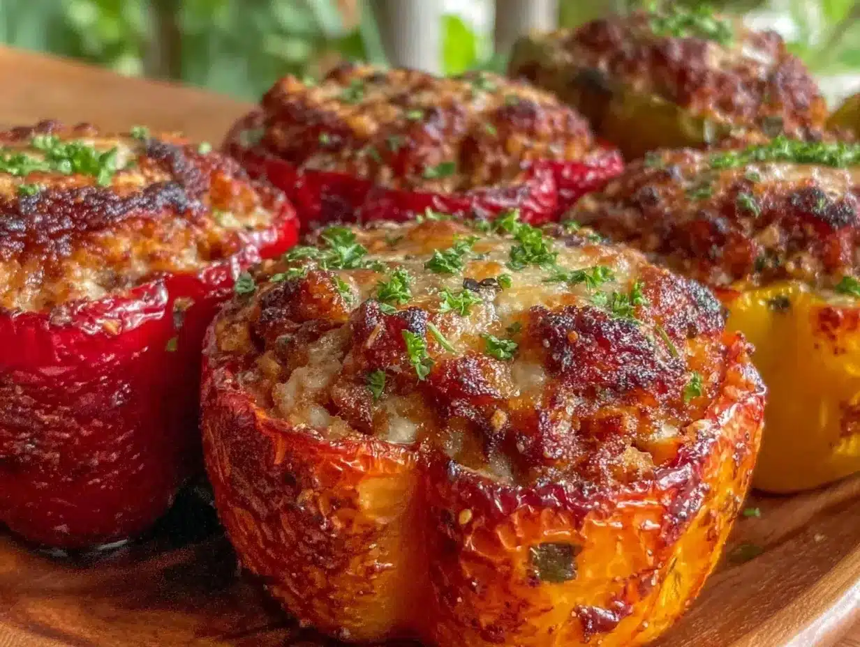 crispy air fryer stuffed bell peppers preparation steps