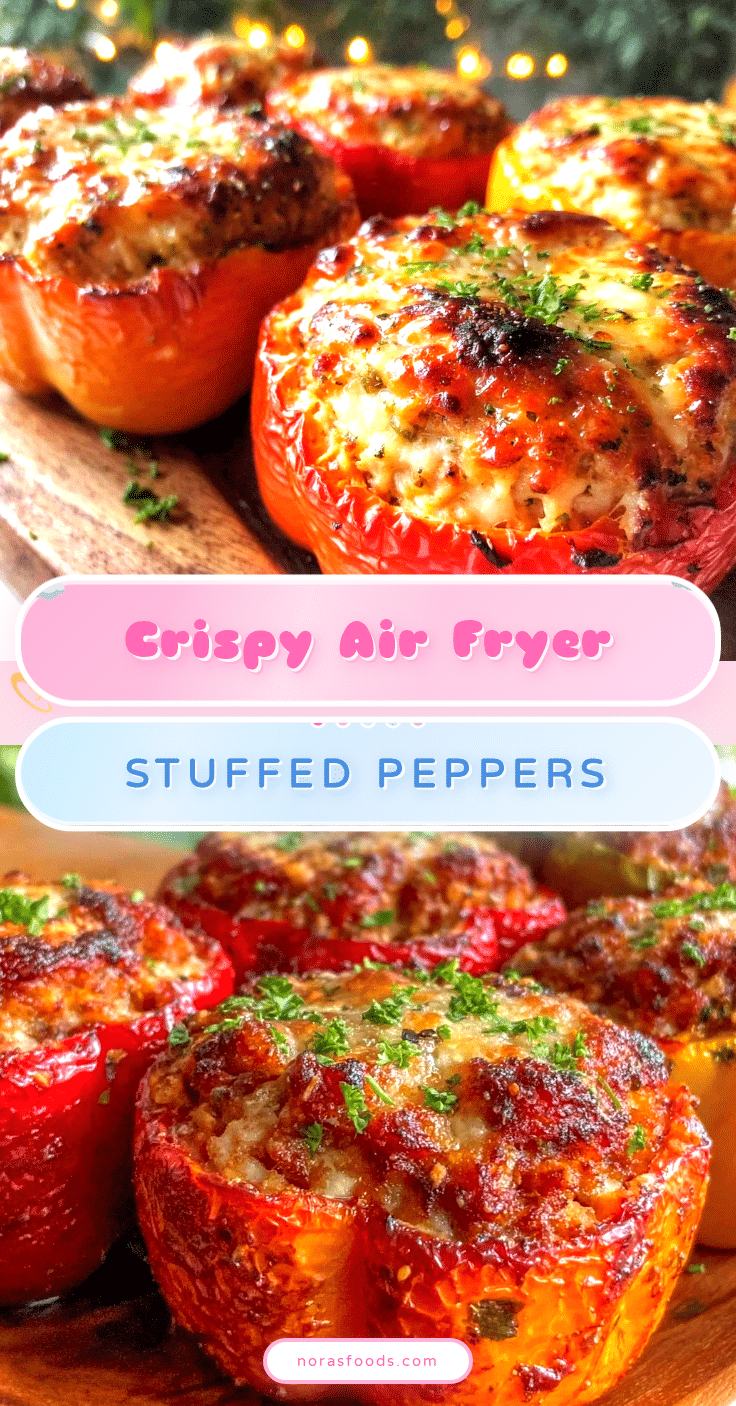 crispy air fryer stuffed bell peppers recipe