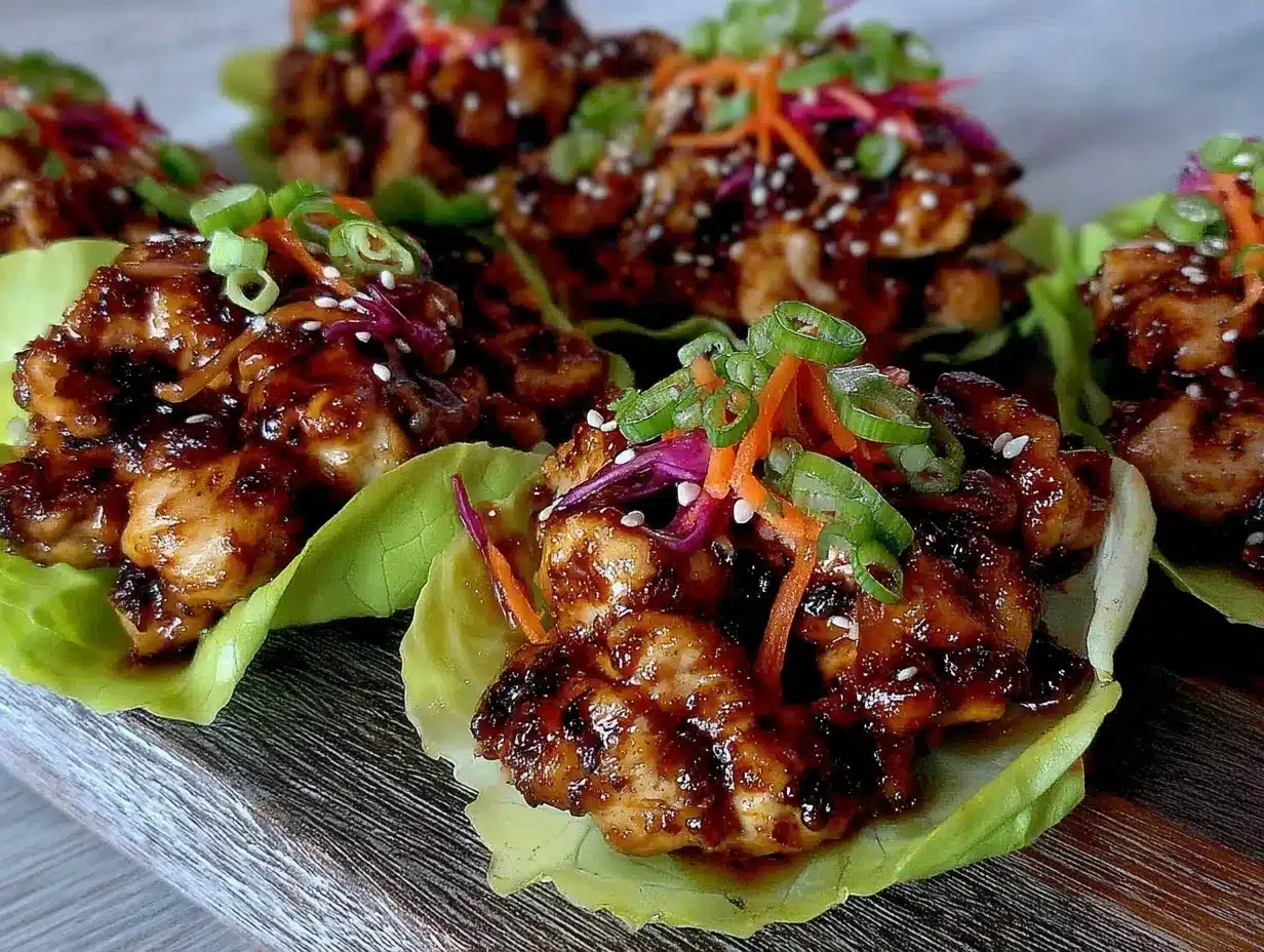 crispy asian sesame chicken lettuce wraps preparation steps