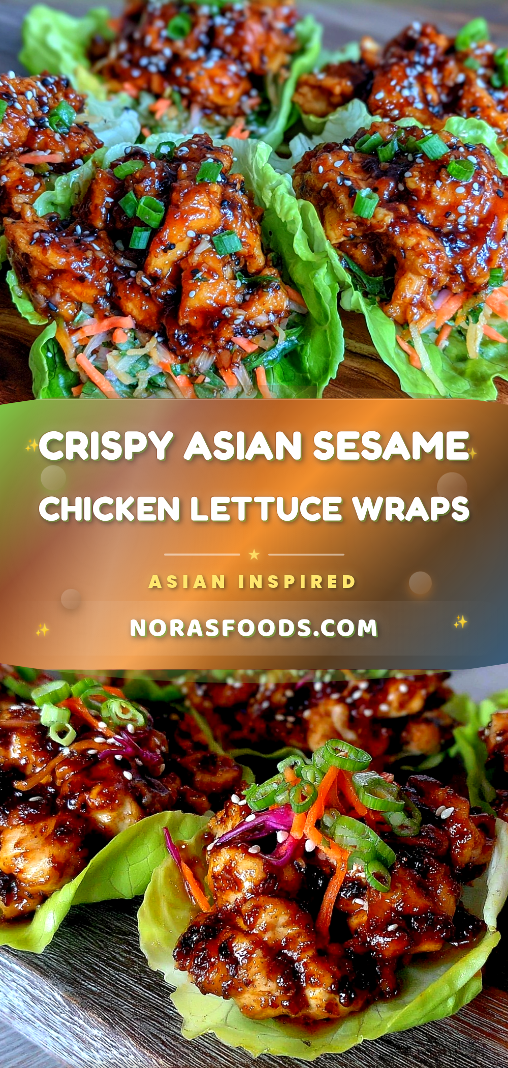 crispy asian sesame chicken lettuce wraps recipe