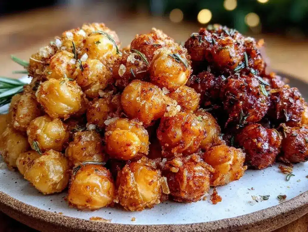 crispy baked chickpeas - featured image