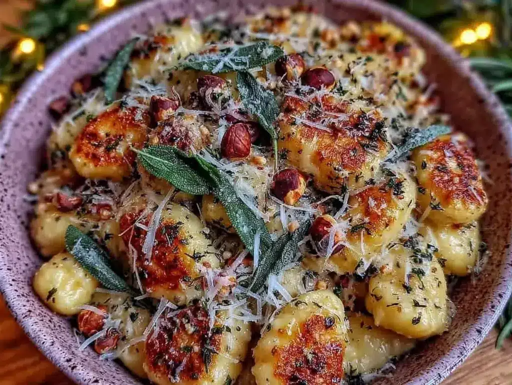 crispy brown butter sage gnocchi - featured image