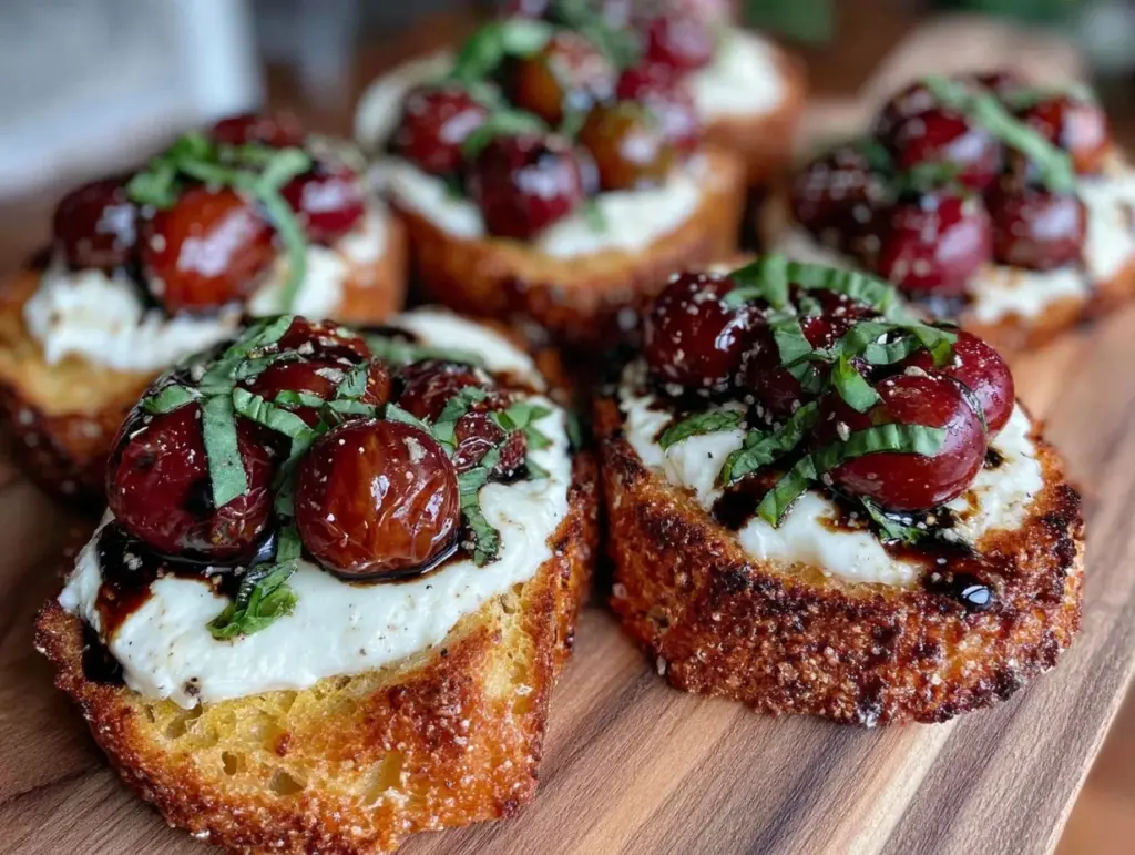 crispy caprese bruschetta - featured image
