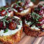 crispy caprese bruschetta - featured image
