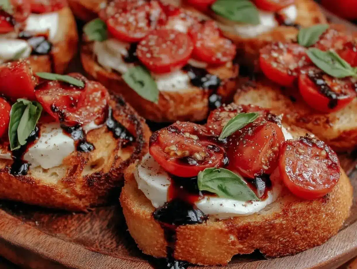 crispy caprese bruschetta preparation steps