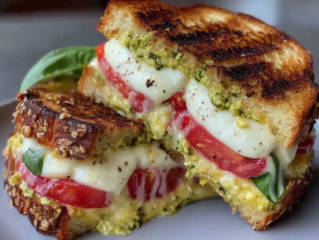 crispy caprese panini - featured image