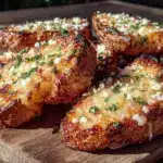 crispy garlic parmesan grilled potato wedges - featured image