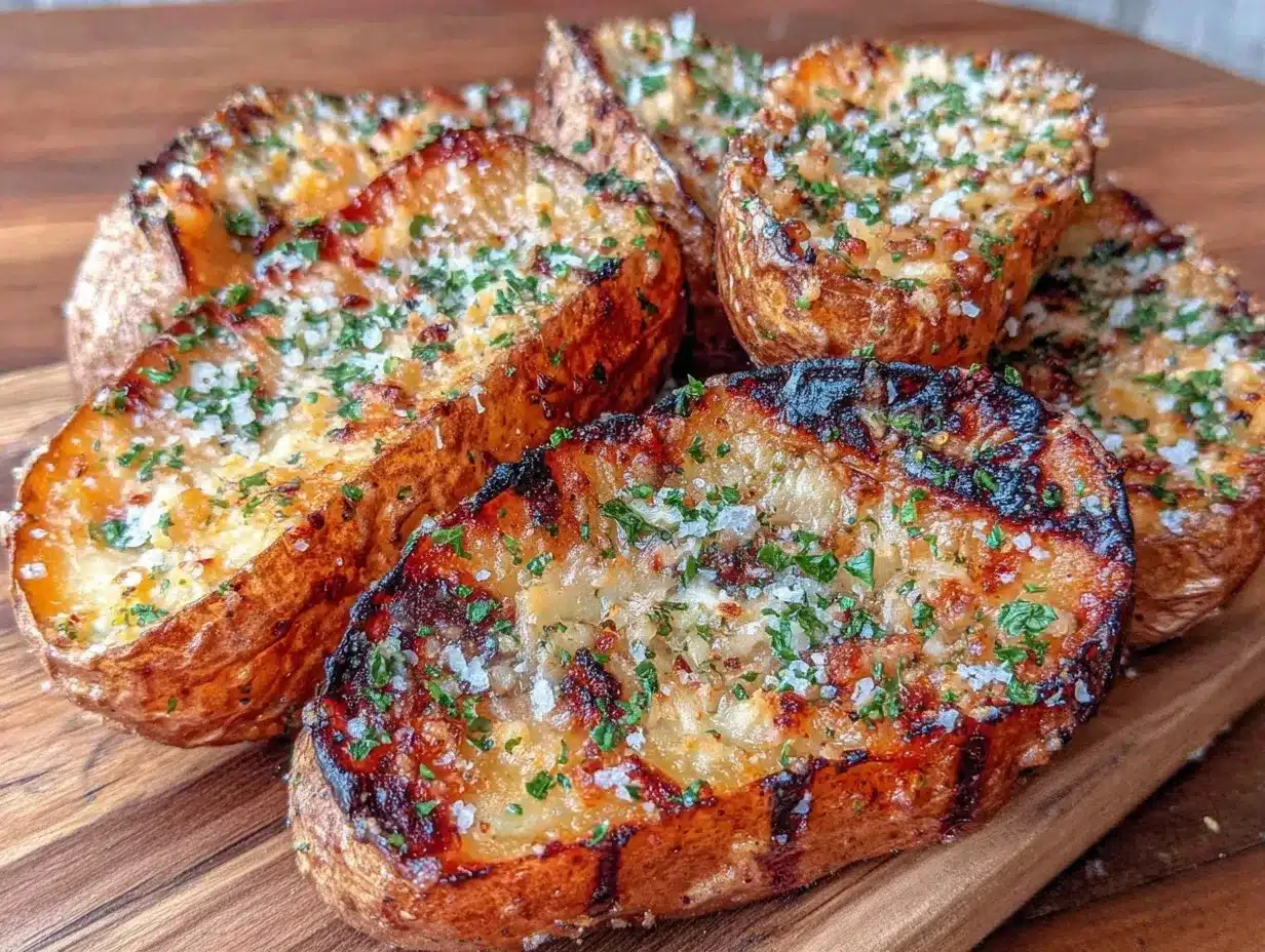crispy garlic parmesan grilled potato wedges preparation steps