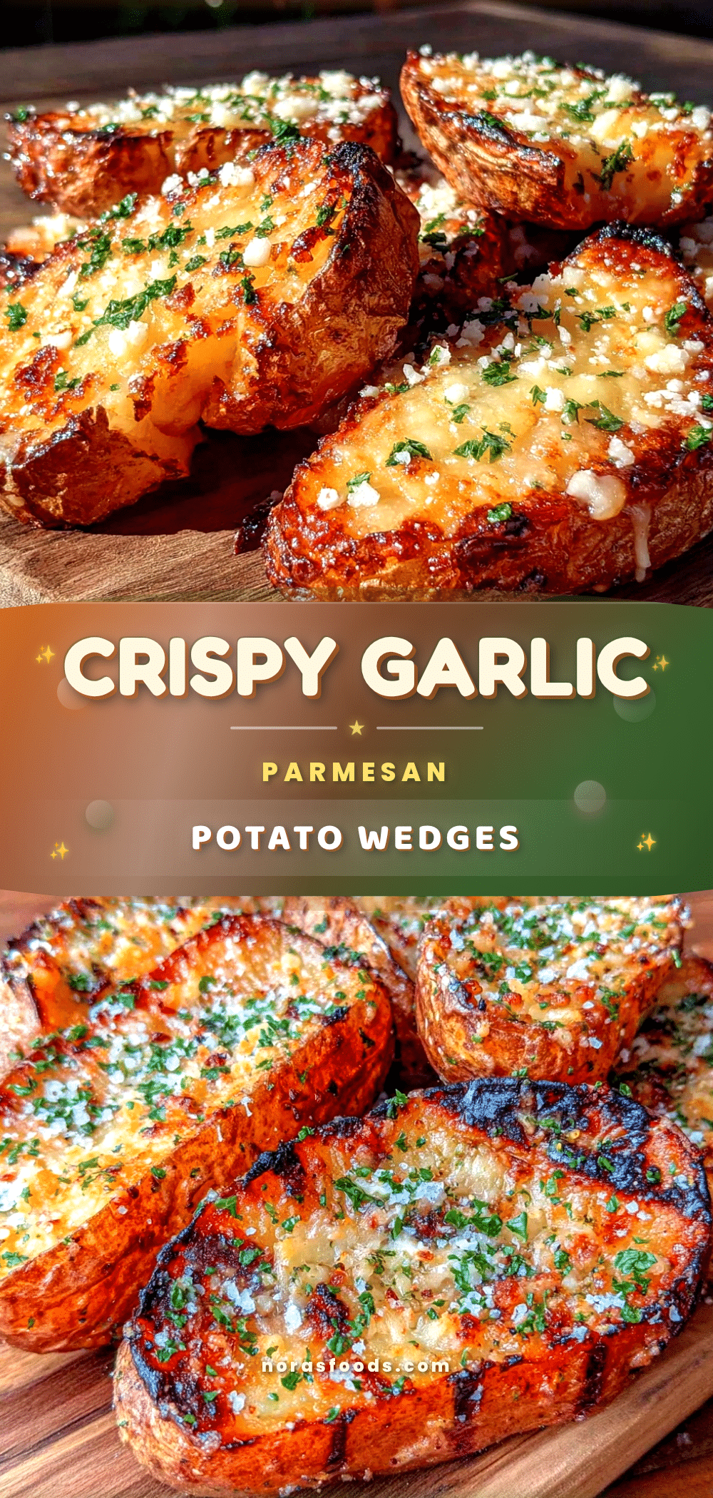 crispy garlic parmesan grilled potato wedges recipe