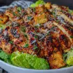crispy grilled chicken caesar salad - featured image