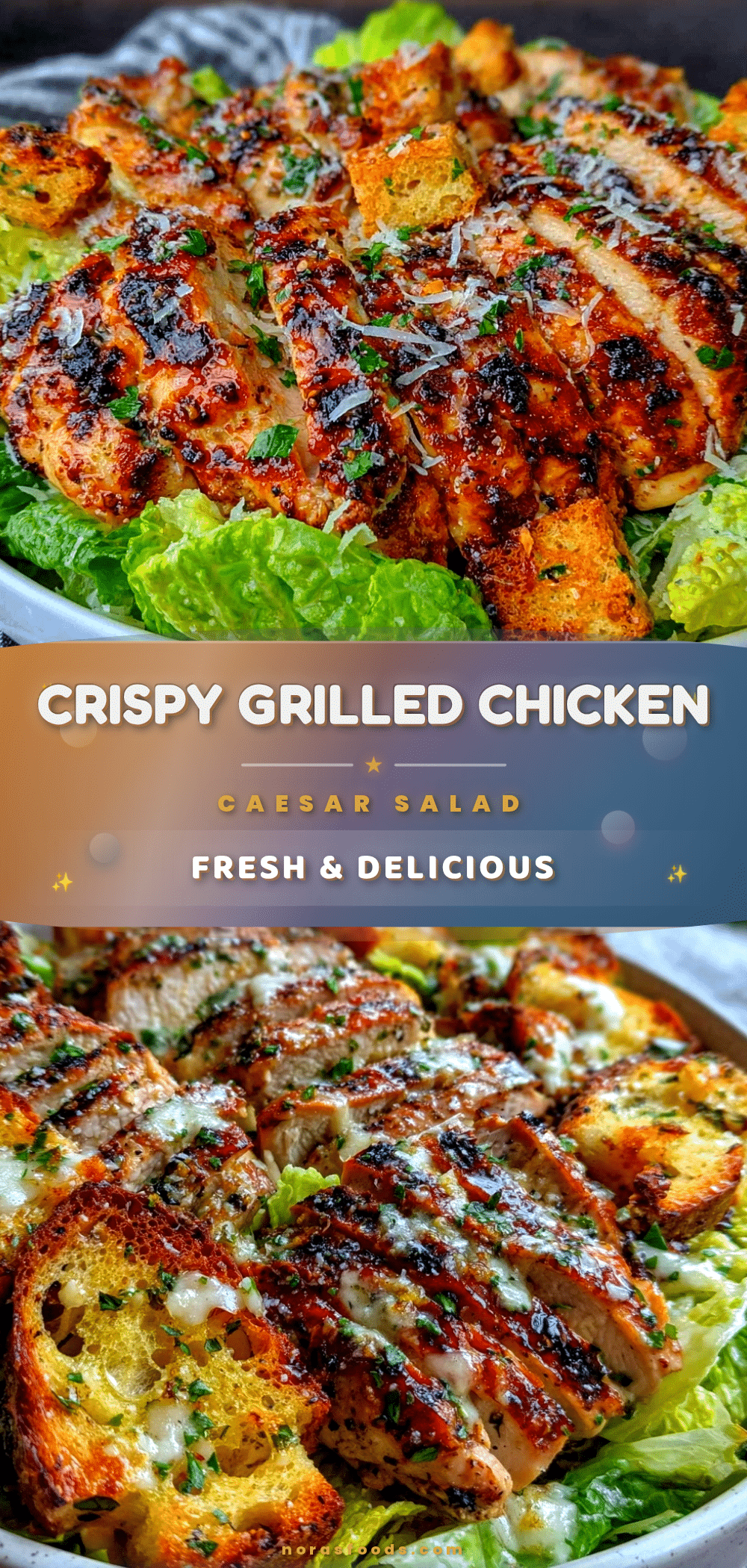 crispy grilled chicken caesar salad recipe