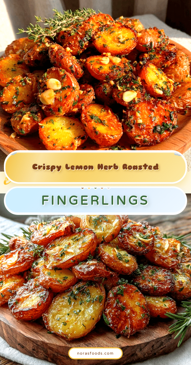 crispy lemon herb roasted fingerling potatoes recipe