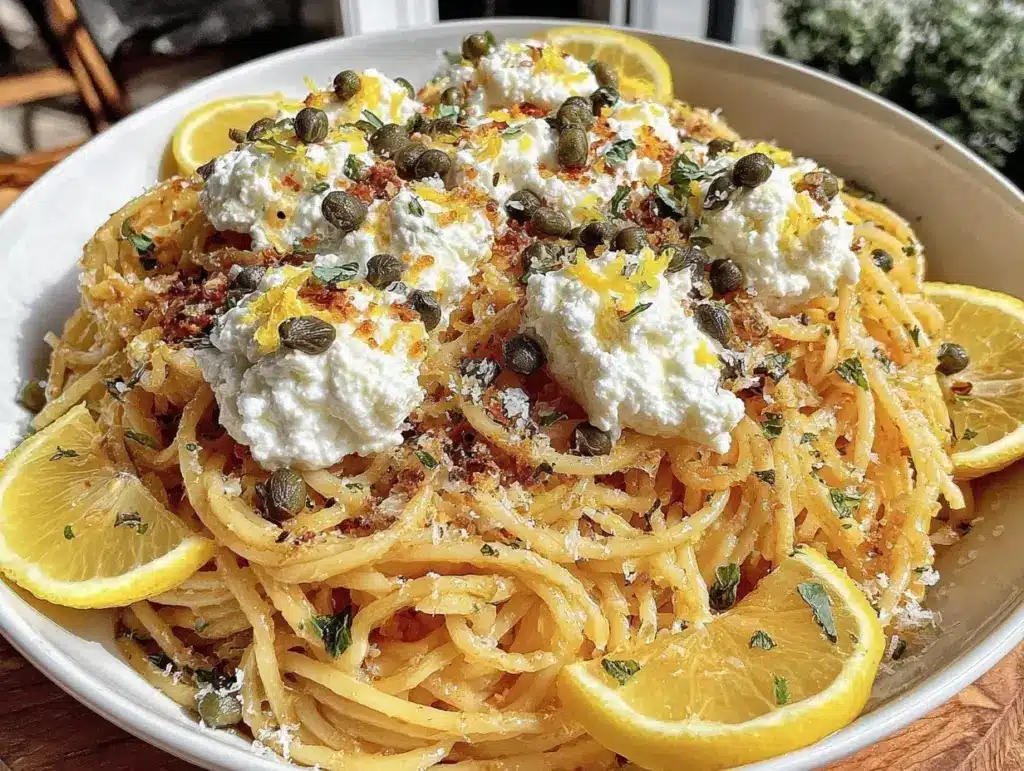 crispy lemon pasta - featured image