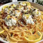 crispy lemon pasta - featured image