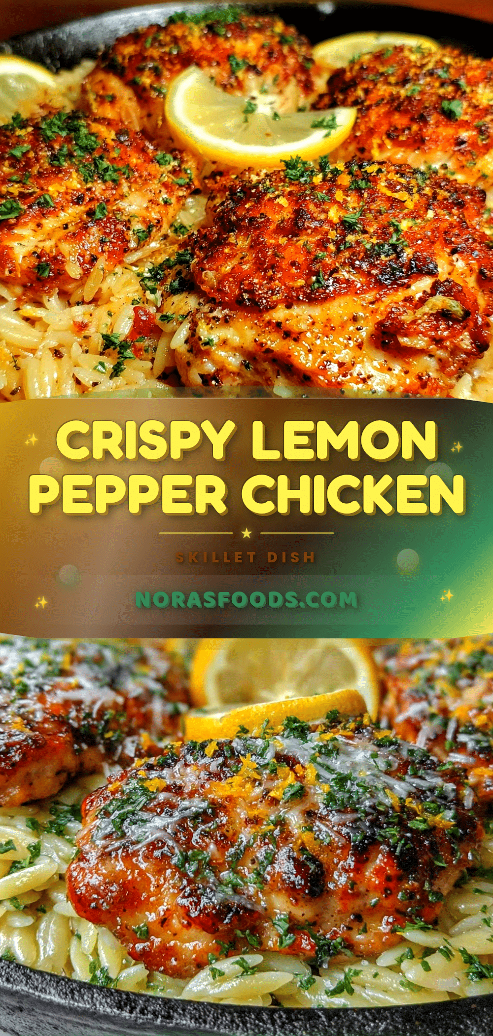crispy lemon pepper chicken skillet recipe