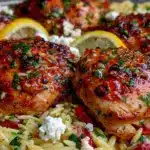 crispy sheet pan greek chicken - featured image