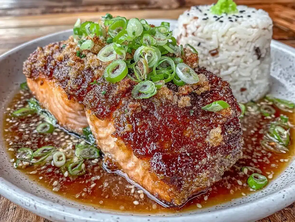 crispy skin salmon with miso ginger glaze preparation steps