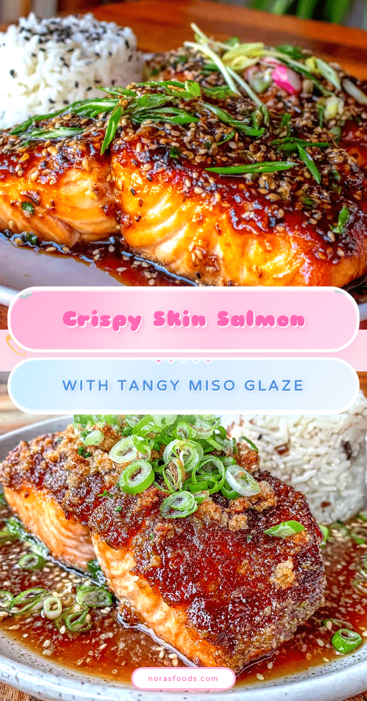 crispy skin salmon with miso ginger glaze recipe